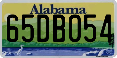 AL license plate 65DB054