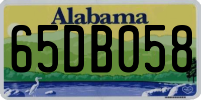 AL license plate 65DB058
