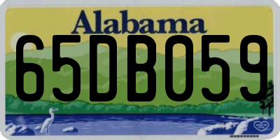 AL license plate 65DB059