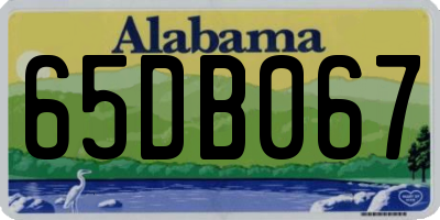 AL license plate 65DB067