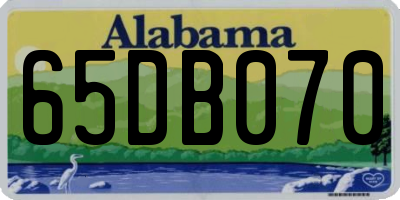 AL license plate 65DB070