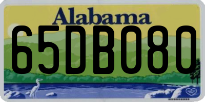 AL license plate 65DB080