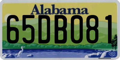 AL license plate 65DB081