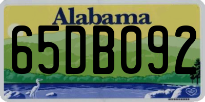 AL license plate 65DB092