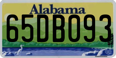 AL license plate 65DB093