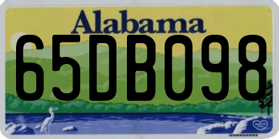 AL license plate 65DB098