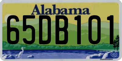 AL license plate 65DB101