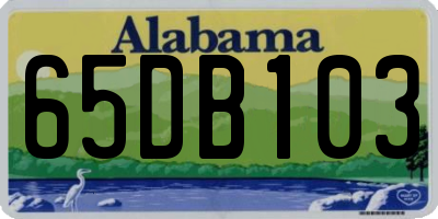 AL license plate 65DB103