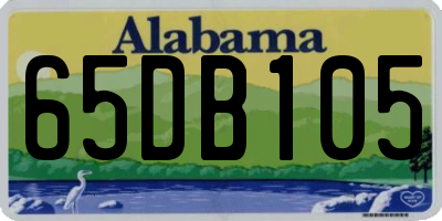 AL license plate 65DB105