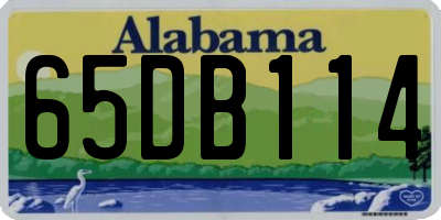 AL license plate 65DB114