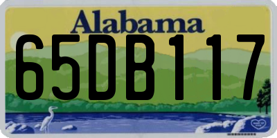 AL license plate 65DB117