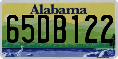 AL license plate 65DB122