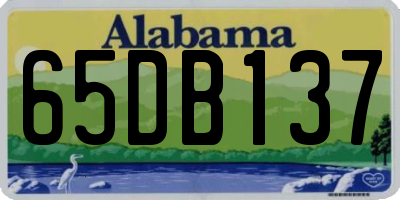 AL license plate 65DB137