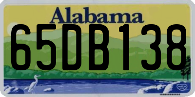 AL license plate 65DB138