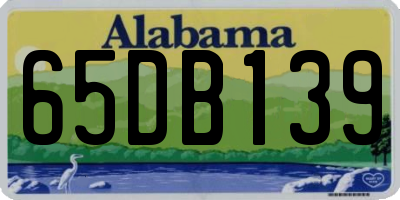 AL license plate 65DB139