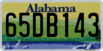 AL license plate 65DB143