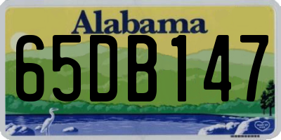 AL license plate 65DB147