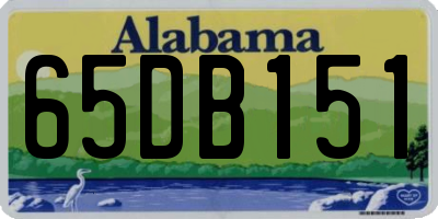 AL license plate 65DB151