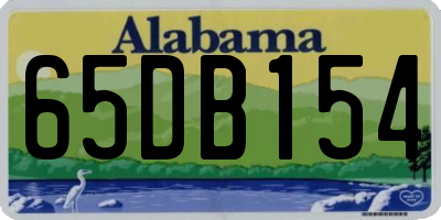 AL license plate 65DB154