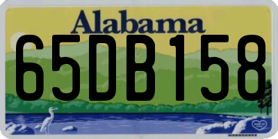 AL license plate 65DB158