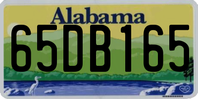 AL license plate 65DB165