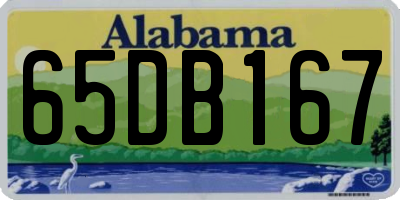 AL license plate 65DB167