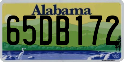 AL license plate 65DB172