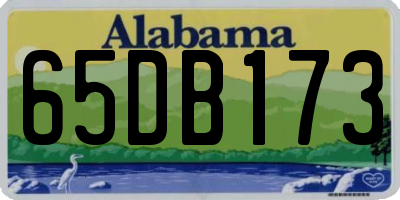 AL license plate 65DB173