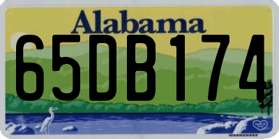 AL license plate 65DB174