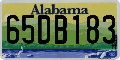 AL license plate 65DB183