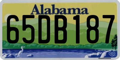 AL license plate 65DB187