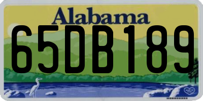 AL license plate 65DB189
