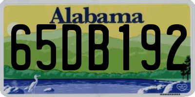 AL license plate 65DB192