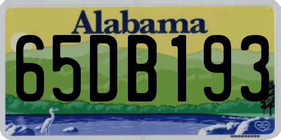AL license plate 65DB193