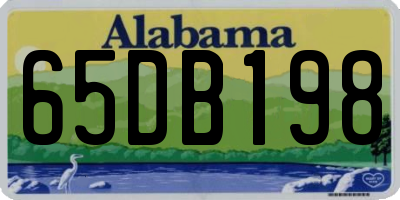 AL license plate 65DB198