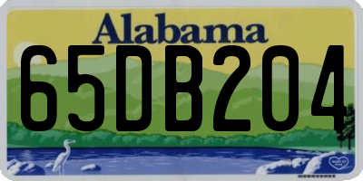 AL license plate 65DB204