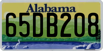 AL license plate 65DB208