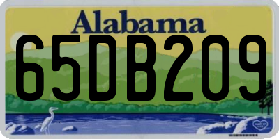 AL license plate 65DB209