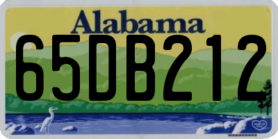 AL license plate 65DB212