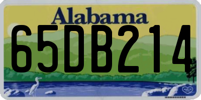 AL license plate 65DB214