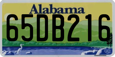 AL license plate 65DB216