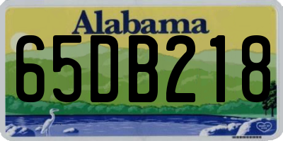 AL license plate 65DB218