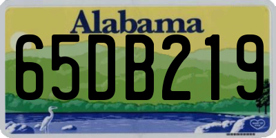 AL license plate 65DB219