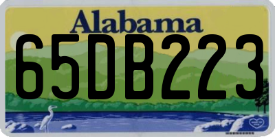 AL license plate 65DB223