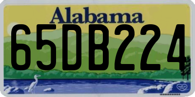 AL license plate 65DB224