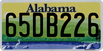 AL license plate 65DB226