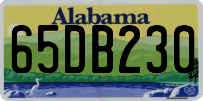 AL license plate 65DB230