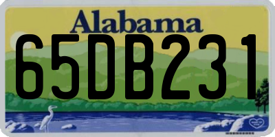 AL license plate 65DB231