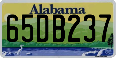 AL license plate 65DB237