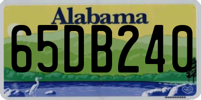 AL license plate 65DB240